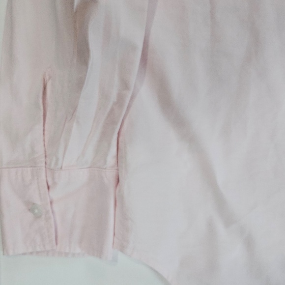Athleta Shirt Womens Medium Light Pink Button Down Casual Long Sleeve Stripe - Picture 9 of 9